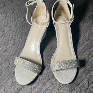 Rhinestone wedge shoes